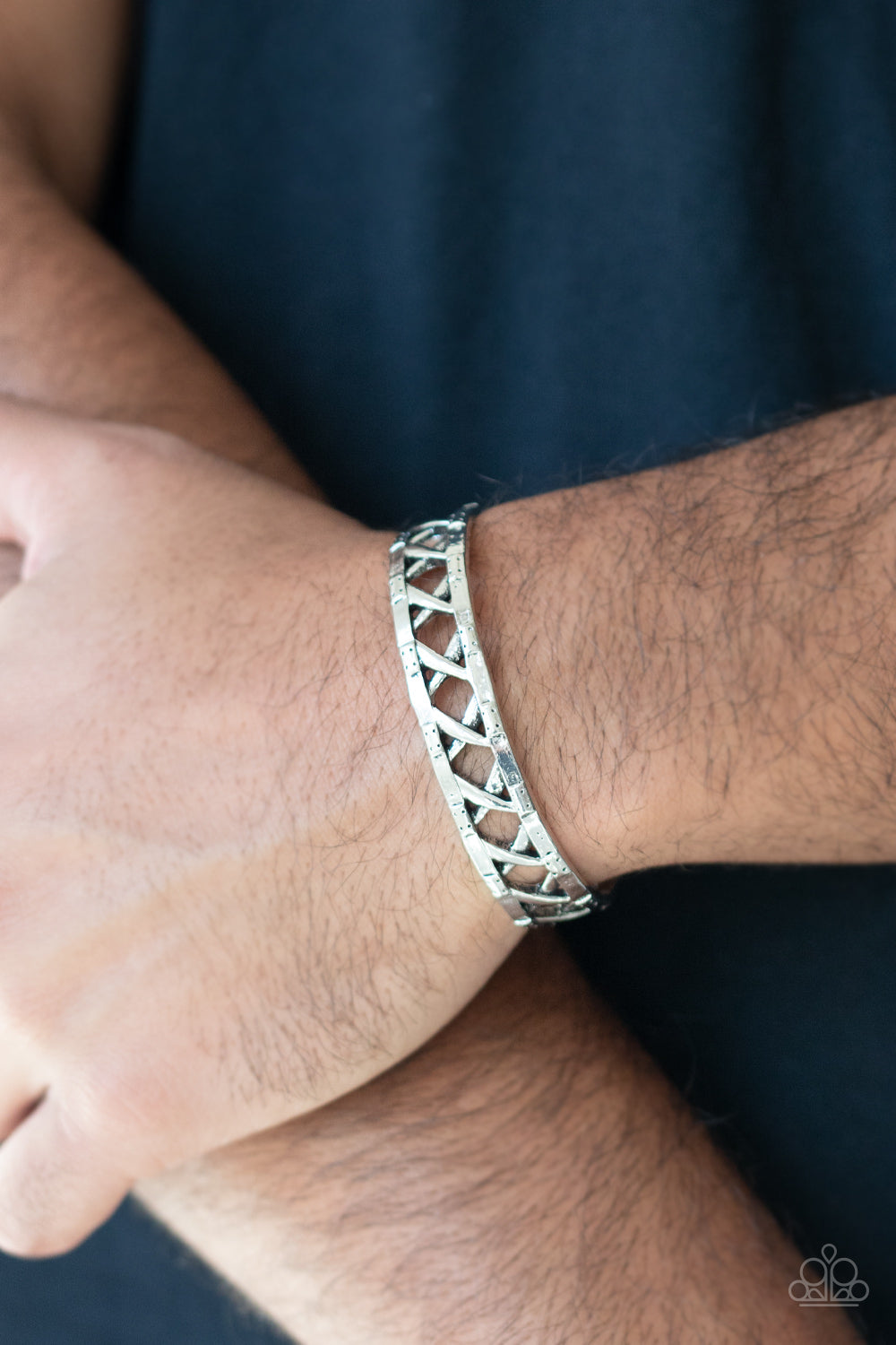Paparazzi Accessories - In Over Your METALHEAD - Silver Bracelet