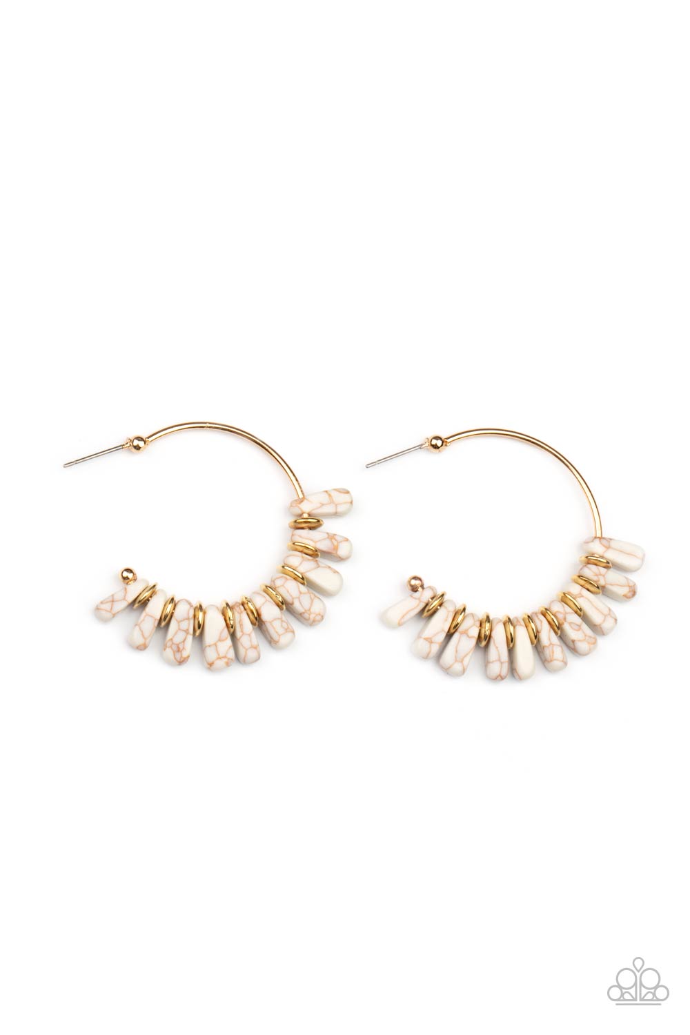 Paparazzi Accessories - Poshly Primitive - White Earring