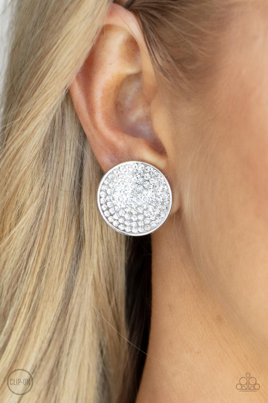Paparazzi Accessories - Drama on Demand - White Earring