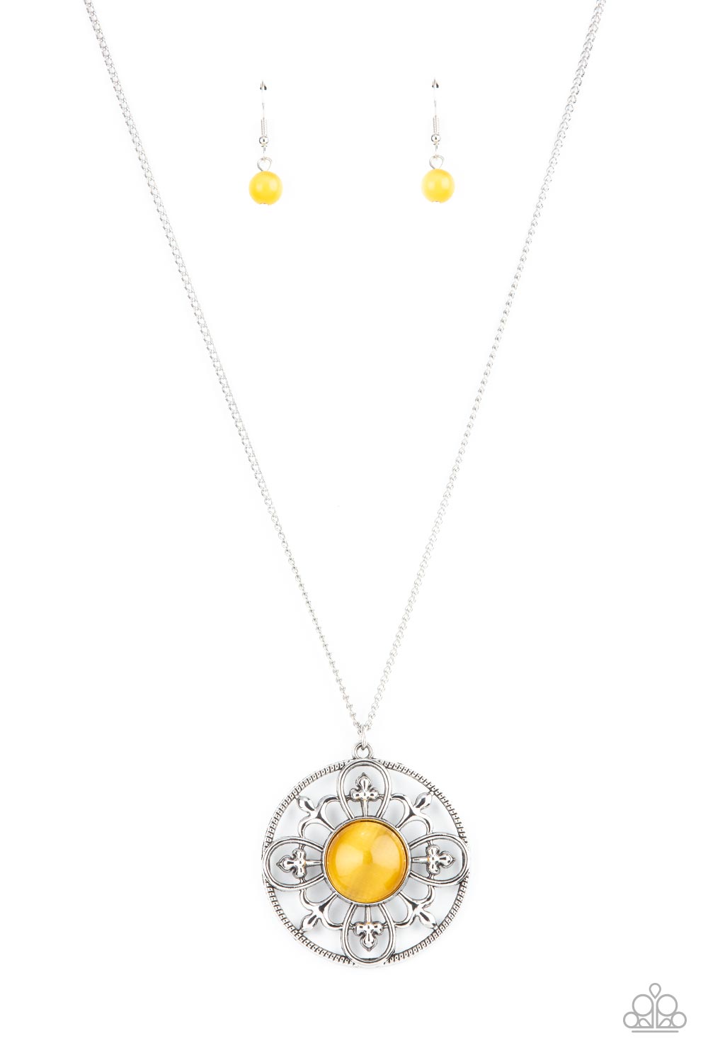 Paparazzi Accessories - Celestial Compass - Yellow Necklace