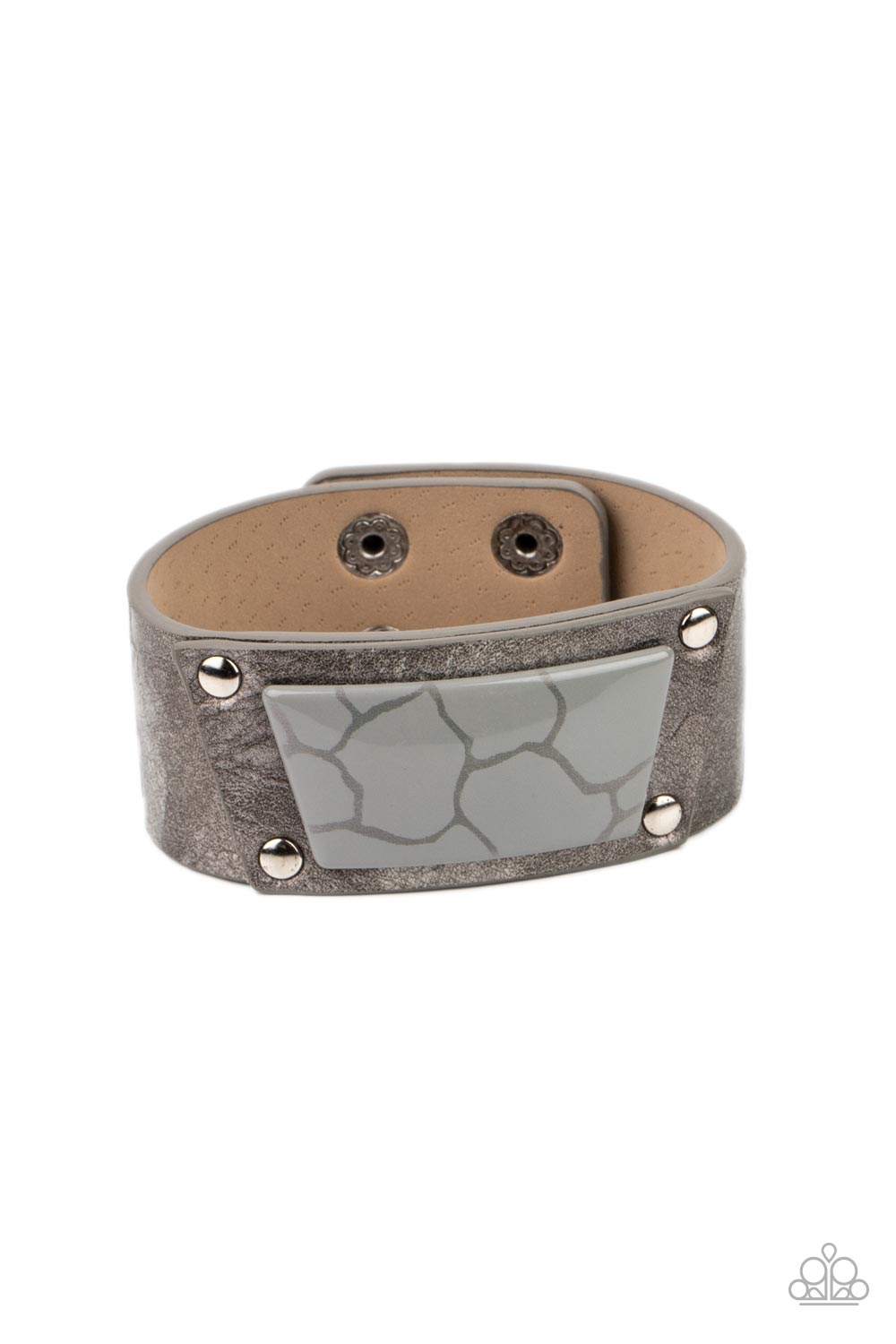 Paparazzi Accessories - Geo Glamper - Silver Bracelet