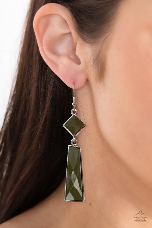 Paparazzi Accessories - Hollywood Harmony - Green Earring