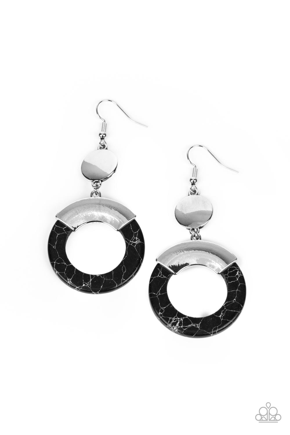 Paparazzi Accessories - ENTRADA at Your Own Risk - Black Earring