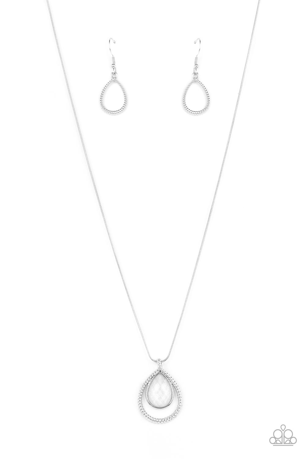 Paparazzi Accessories - Gorgeously Glimmering - White Necklace