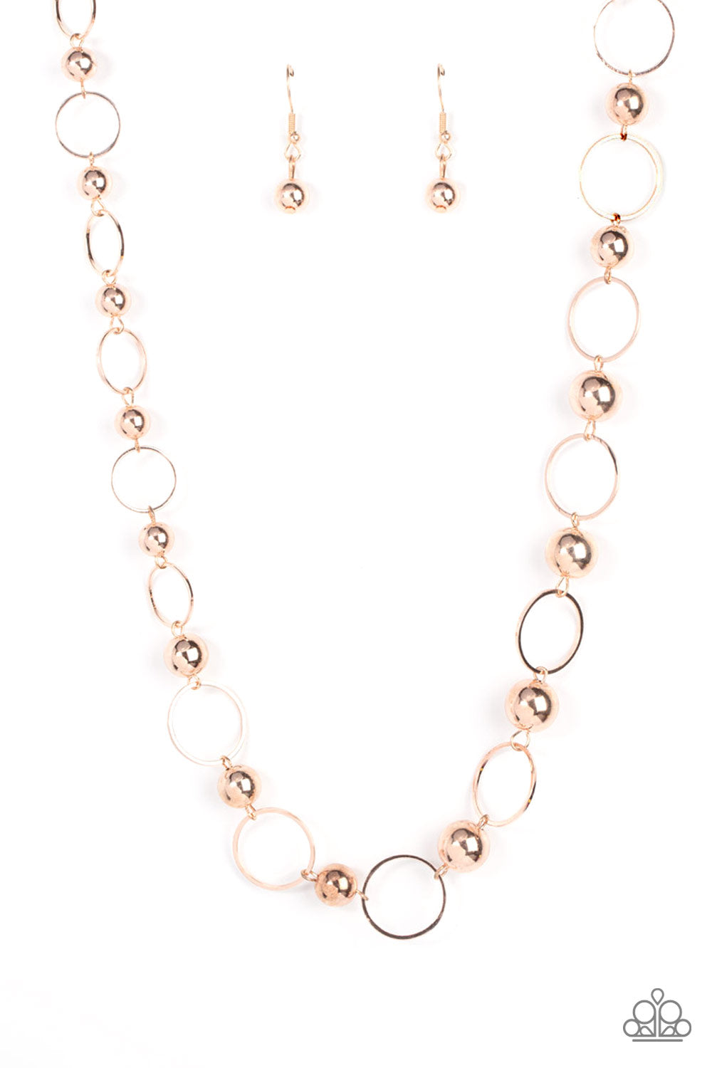 Paparazzi Accessories - Metro Milestone - Rose Gold Necklace