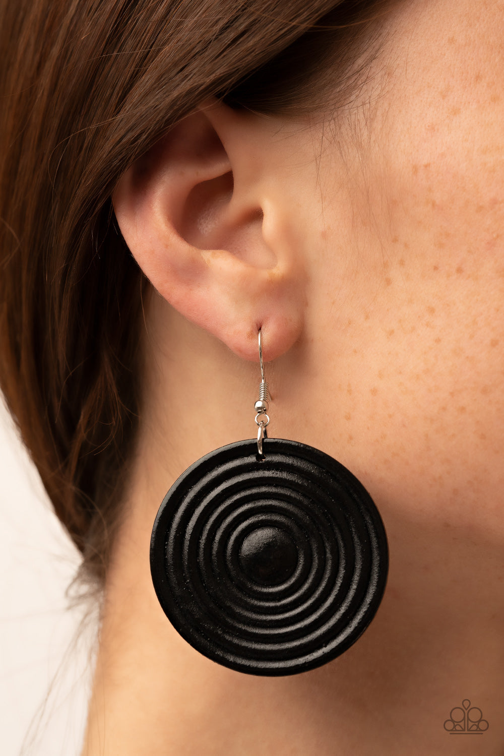 Paparazzi Accessories - Caribbean Cymbal - Black Earring