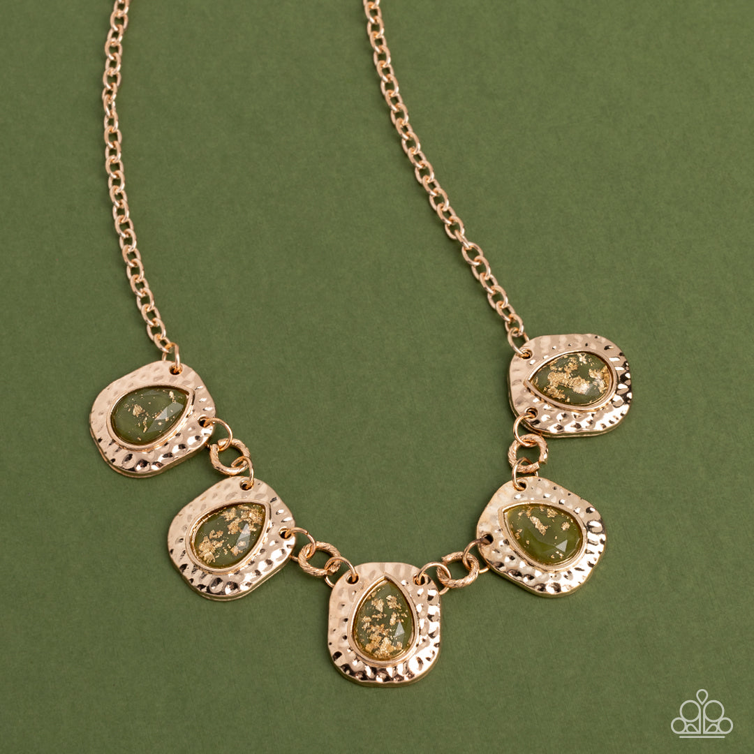 Paparazzi Accessories - Mayan Masterpiece - Green Necklace