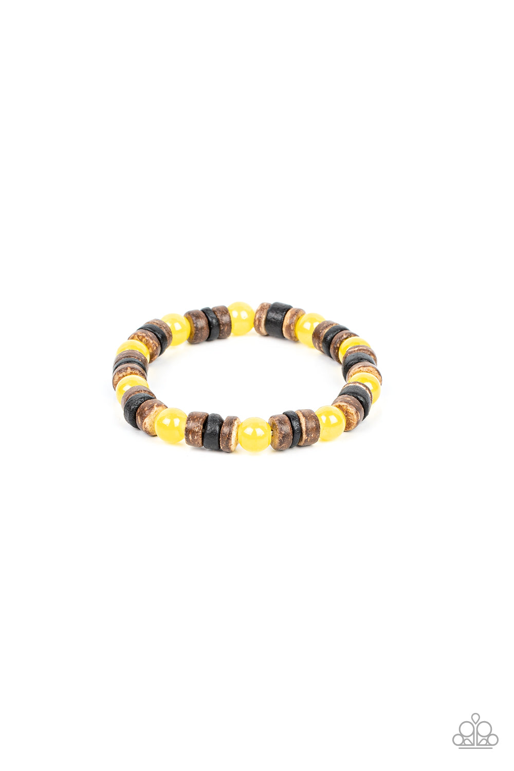 Paparazzi Accessories - Durango Drifter - Yellow Bracelet