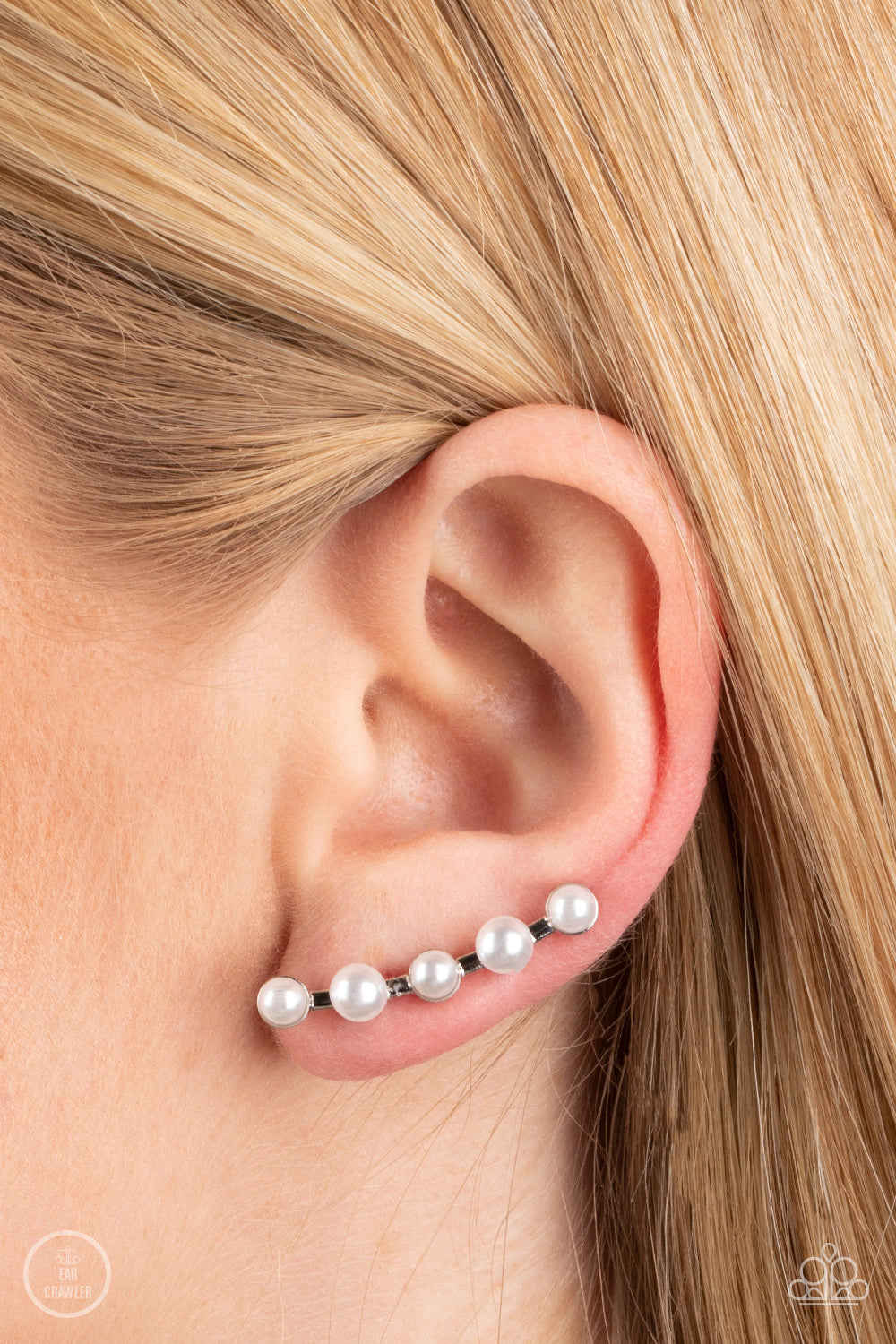 Paparazzi Accessories - Drop-Top Attitude - White Earring