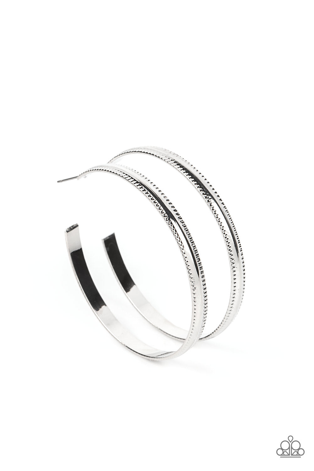 Paparazzi Accessories - Monochromatic Magnetism - Silver Earring