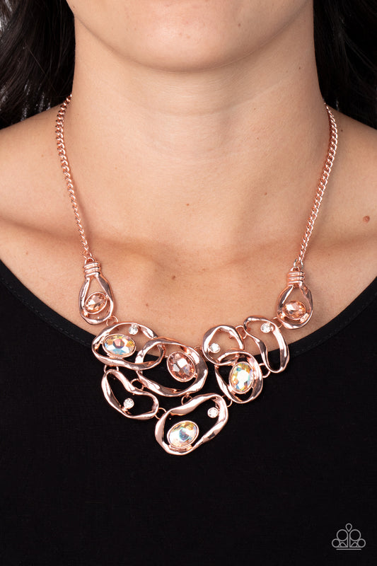 Paparazzi Accessories - Warp Speed - Copper Necklace