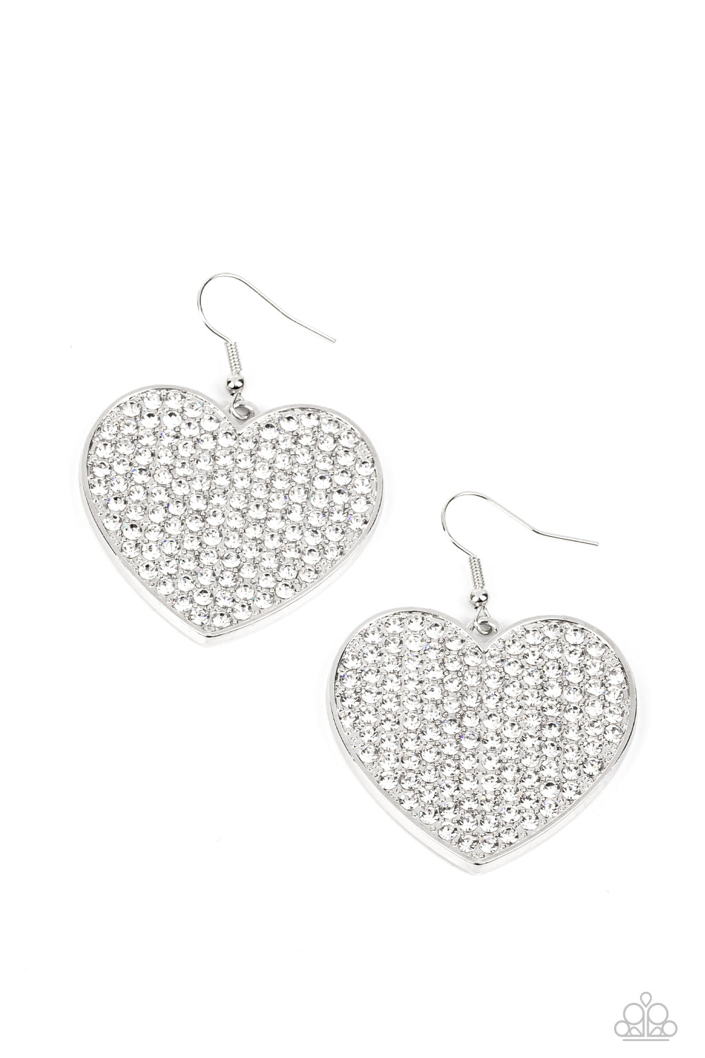 Paparazzi Accessories - Romantic Reign - White Earrings