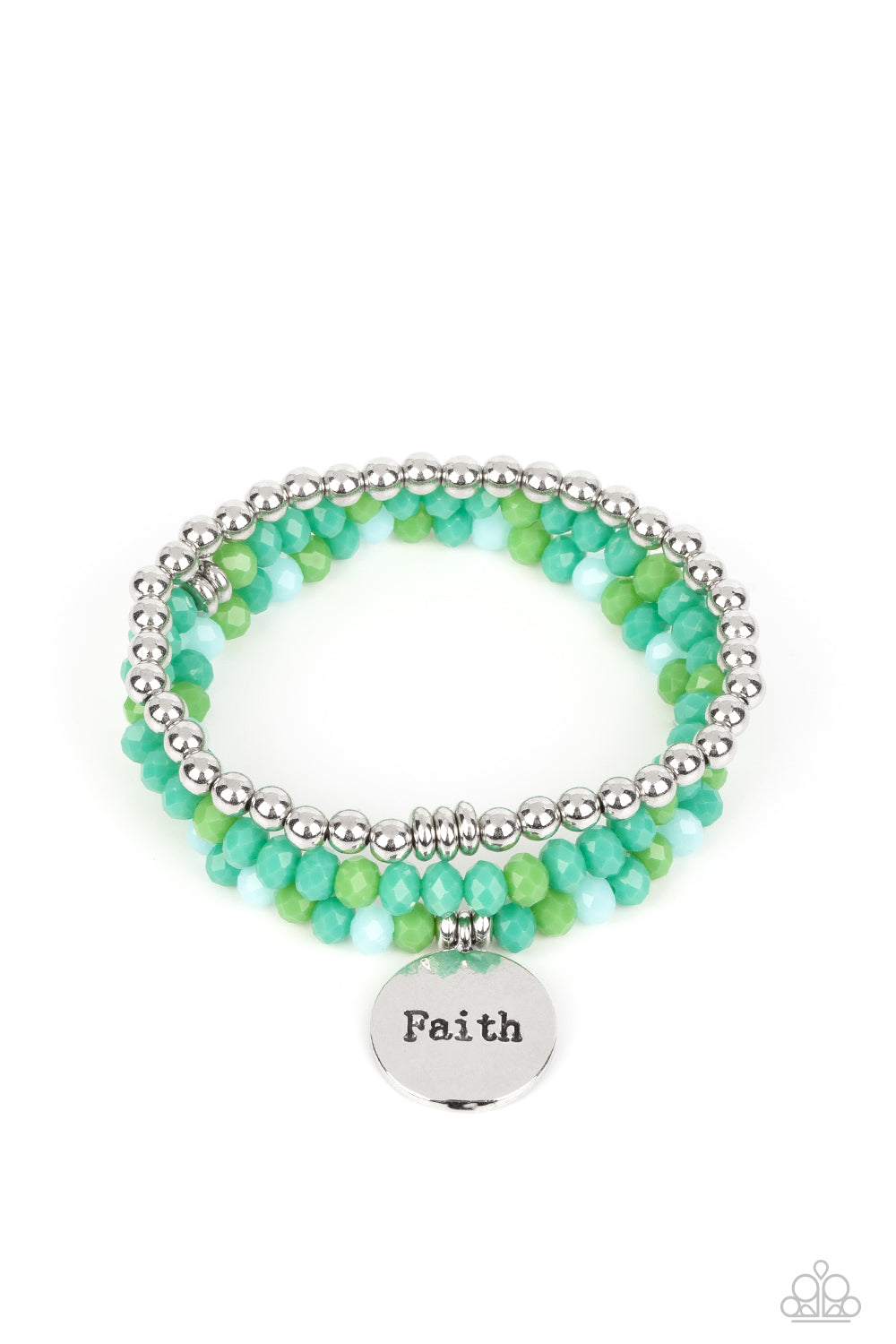 Paparazzi Accessories - Fashionable Faith - Green Bracelet
