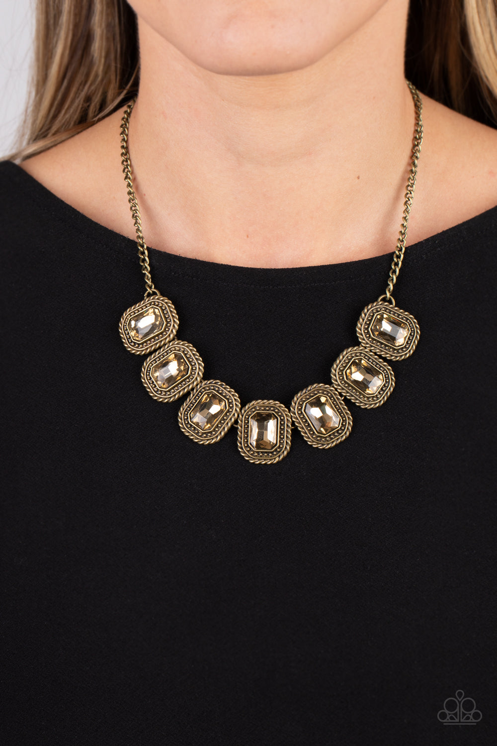 Paparazzi Accessories - Iced Iron - Brass Necklace