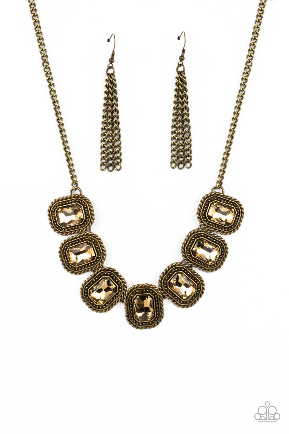 Paparazzi Accessories - Iced Iron - Brass Necklace