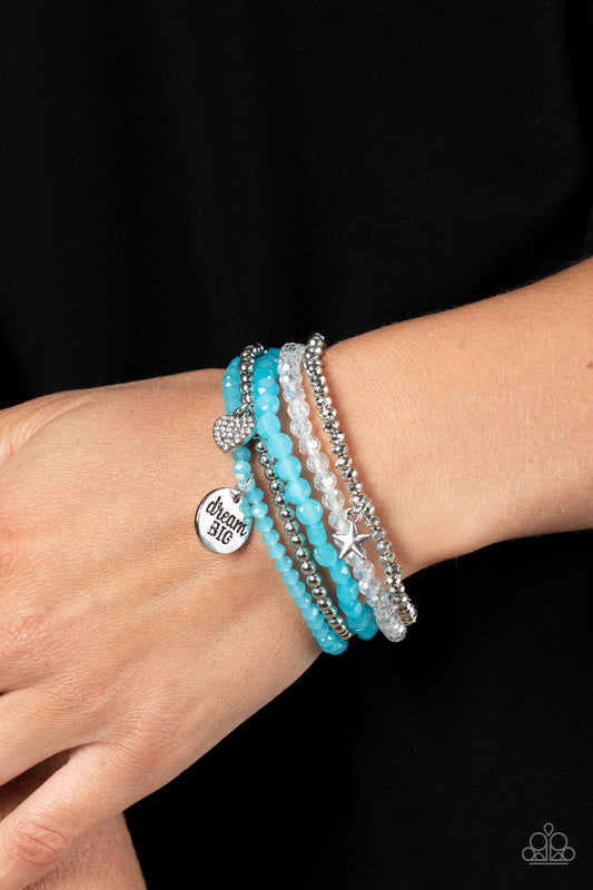 Paparazzi Accessories - Teenage DREAMER - Blue Bracelet