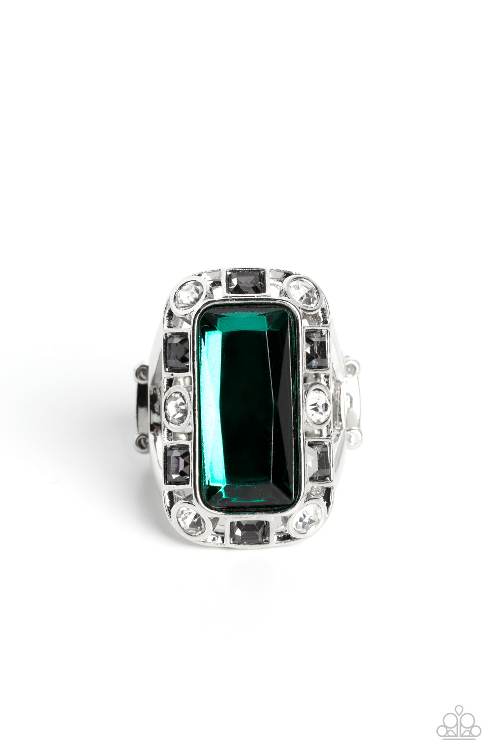 Paparazzi Accessories - Rhinestones - Green Ring