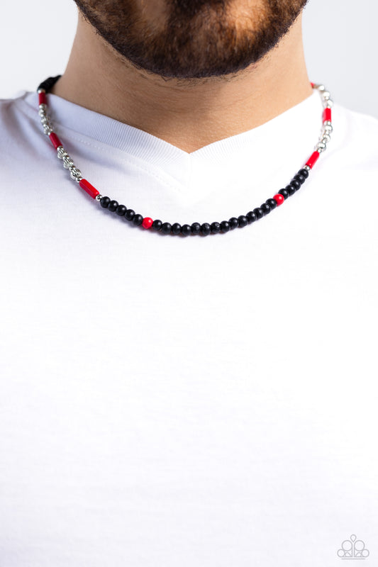 Paparazzi Accessories - Volcanic Valiance - Red Necklace