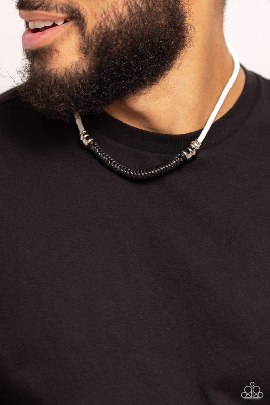 Paparazzi Accessories - Corded Chivalry - White Necklace