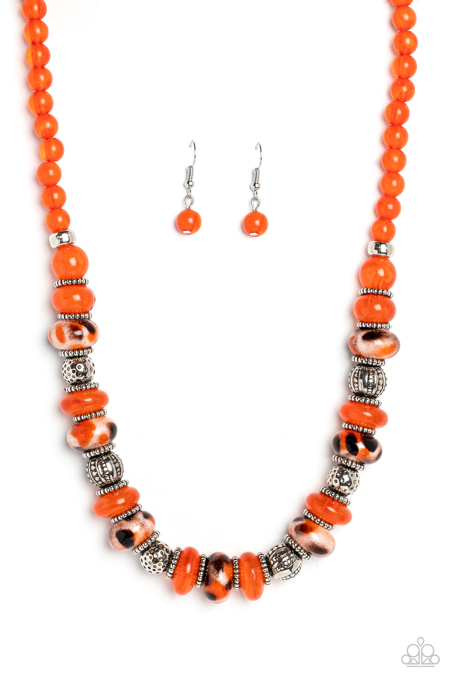 Paparazzi Accessories -Warped Whimsicality - Orange Necklace