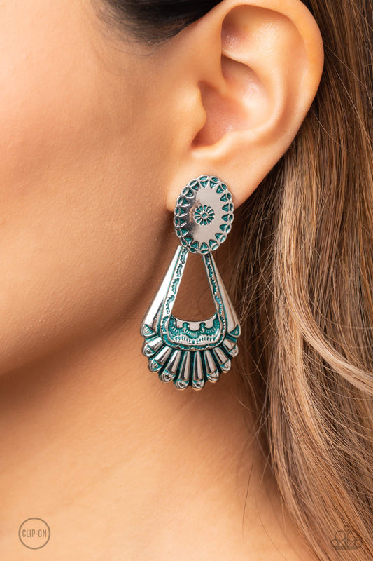 Paparazzi Accessories - Casablanca Chandeliers - Blue Earring