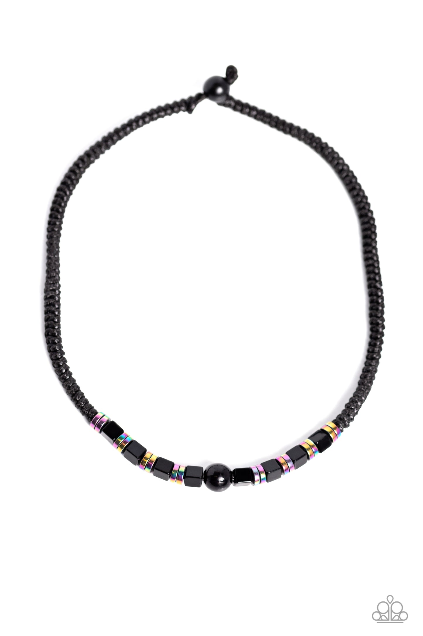 Paparazzi Accessories - Oil Spill Orbit - Black Necklace