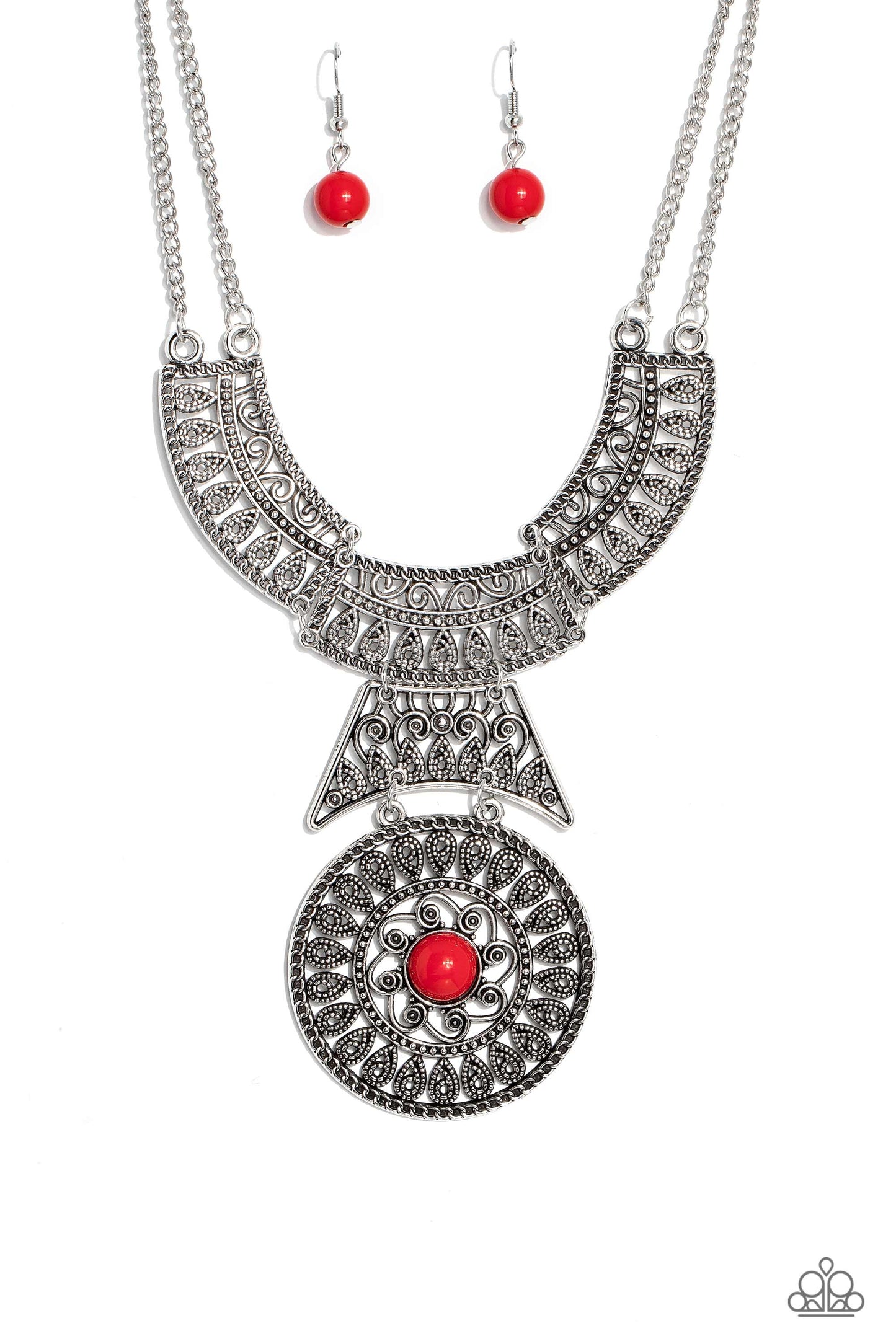 Paparazzi Accessories - Fetching Filigree - Red Necklace