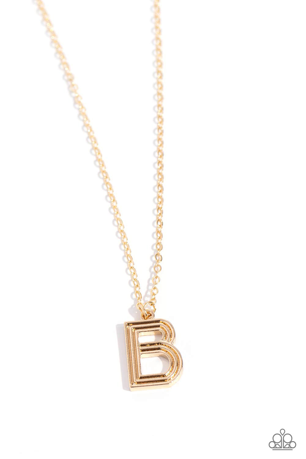 Paparazzi Accessories - Leave Your Initials - Gold - B Necklace