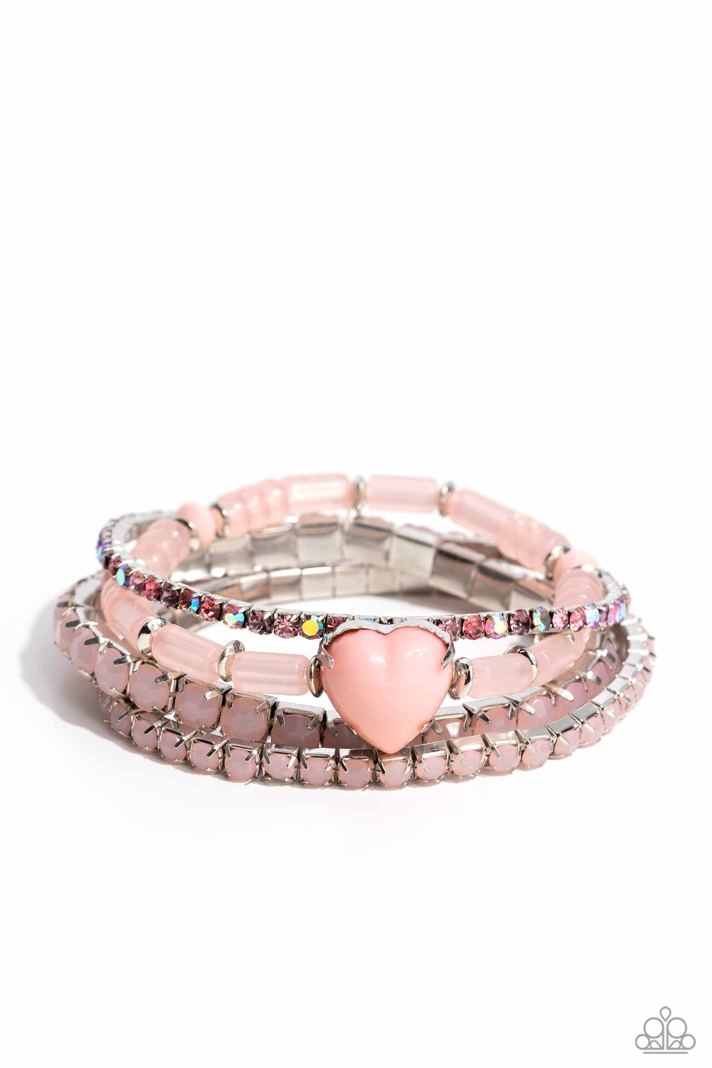 Paparazzi Accessories - True Loves Theme - Pink Bracelet