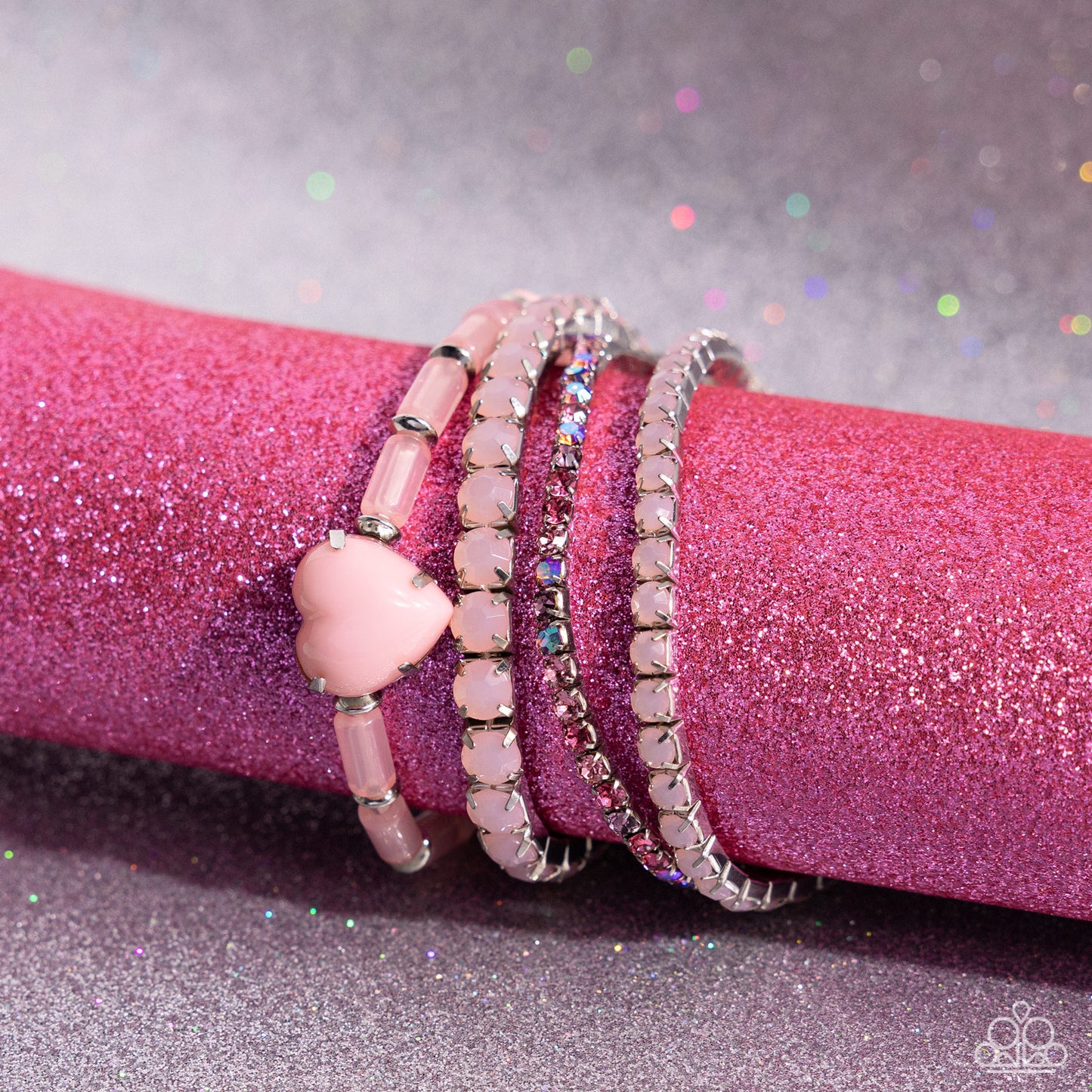 Paparazzi Accessories - True Loves Theme - Pink Bracelet