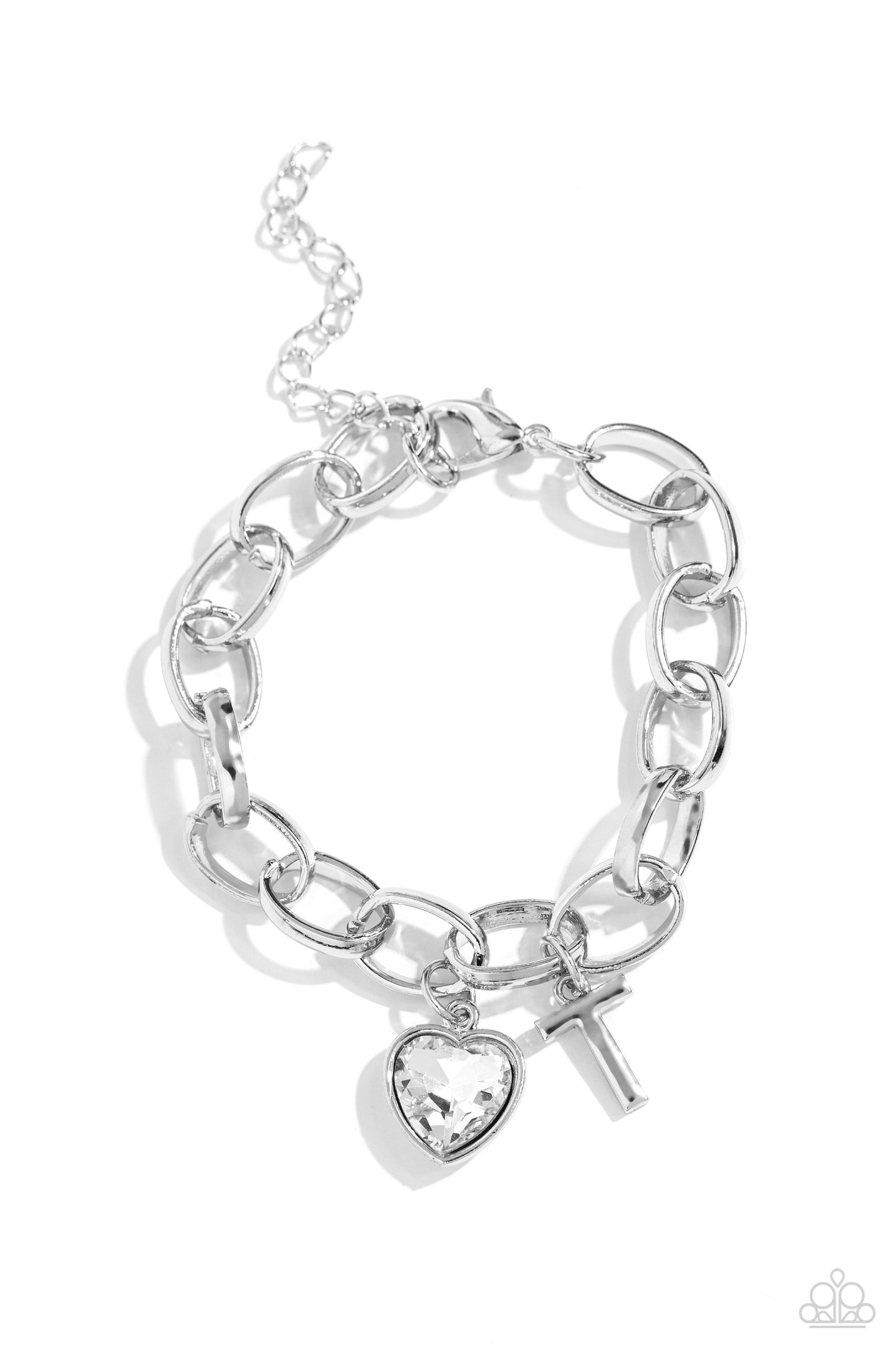 Paparazzi Accessories - Guess Now Its INITIAL - White - T Bracelet
