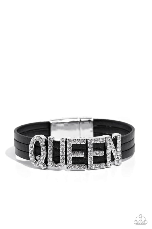 Paparazzi Accessories - Queen of My Life - Black Bracelet