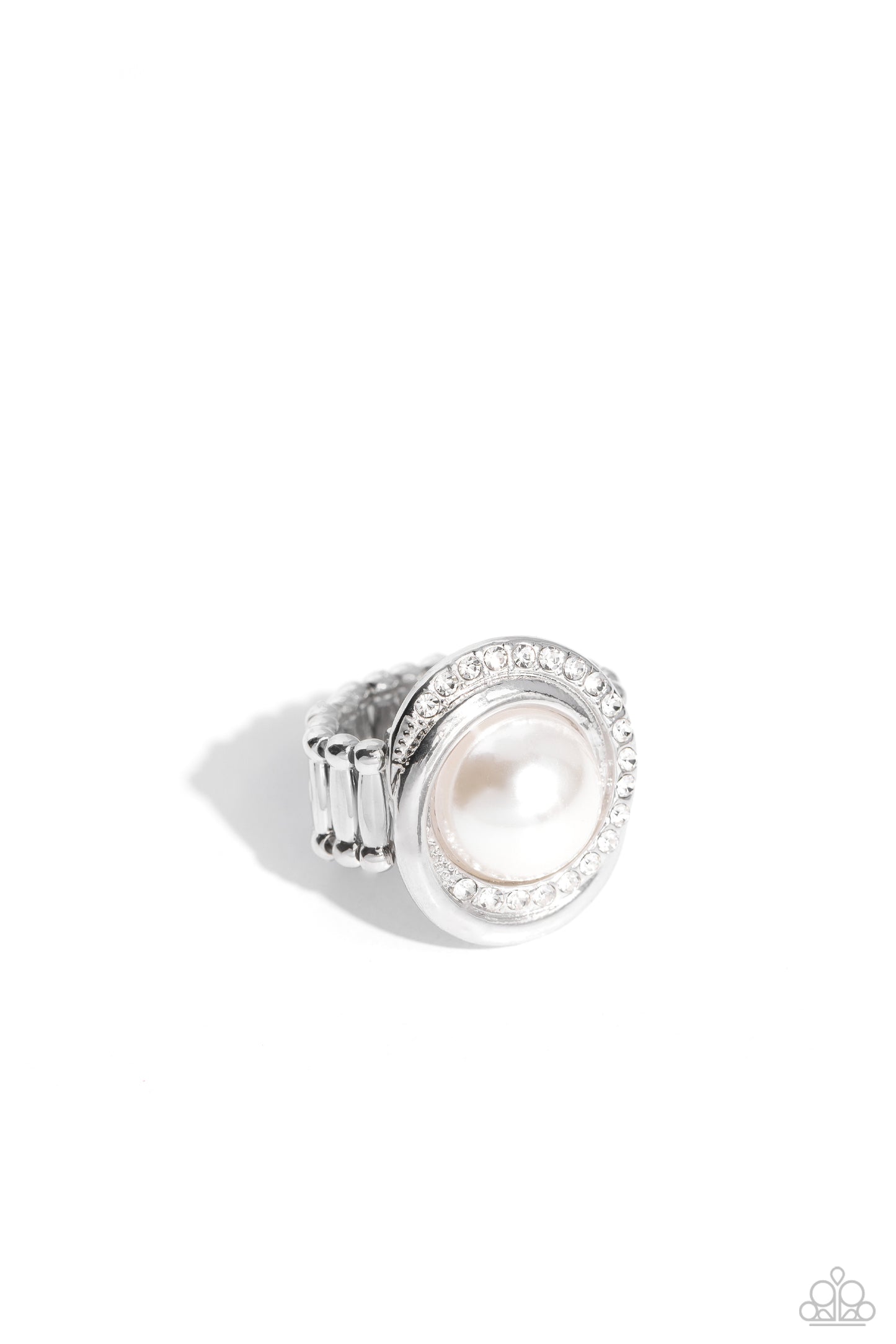 Paparazzi Accessories - Folded Flair - White Ring