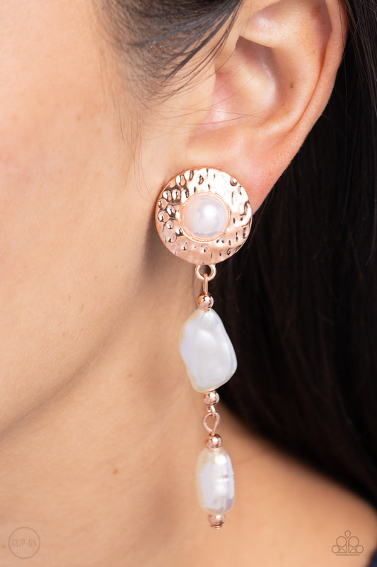 Paparazzi Accessories - Modest MVP - Copper Earring