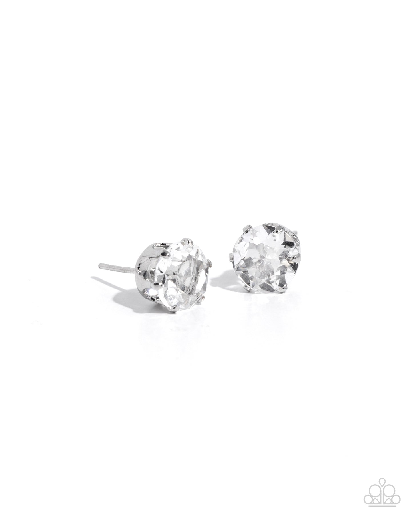 Paparazzi Accessories - Breathtaking Birthstone - White Earring