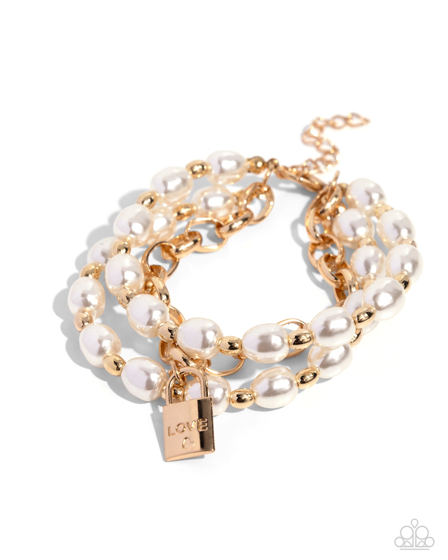 Paparazzi Accessories - LOVE-Locked Legacy - Gold Bracelet