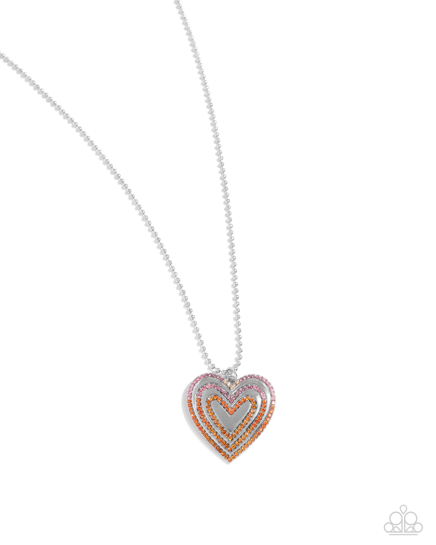 Paparazzi Accessories - Hallucinatory Hearts - Orange Necklace