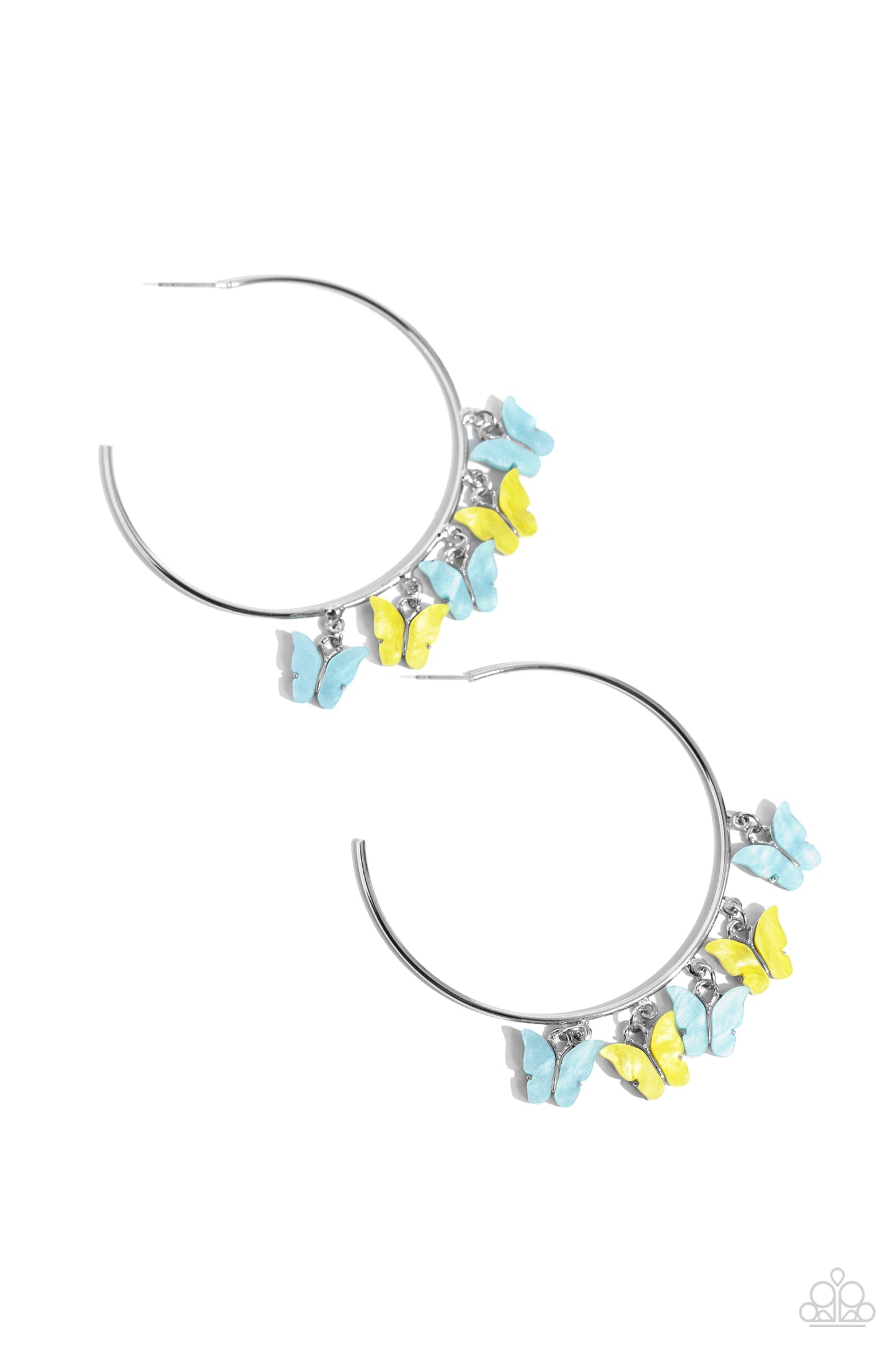 Paparazzi Accessories - Bemusing Butterflies - Blue Earring