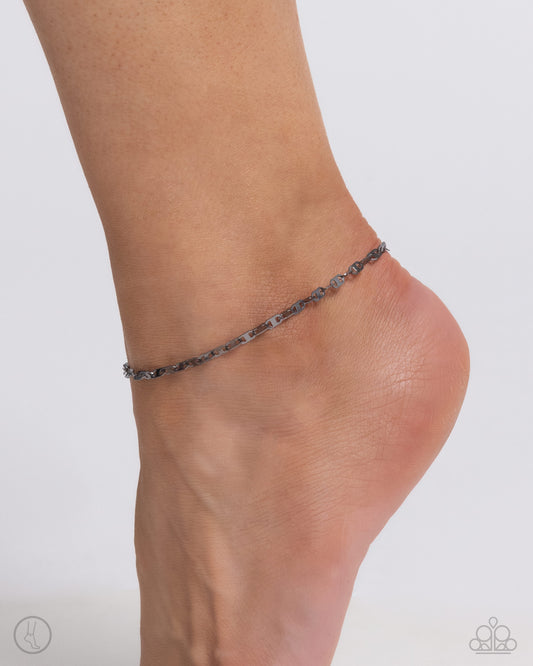 Paparazzi Accessories - Linked Legacy - Black Anklet