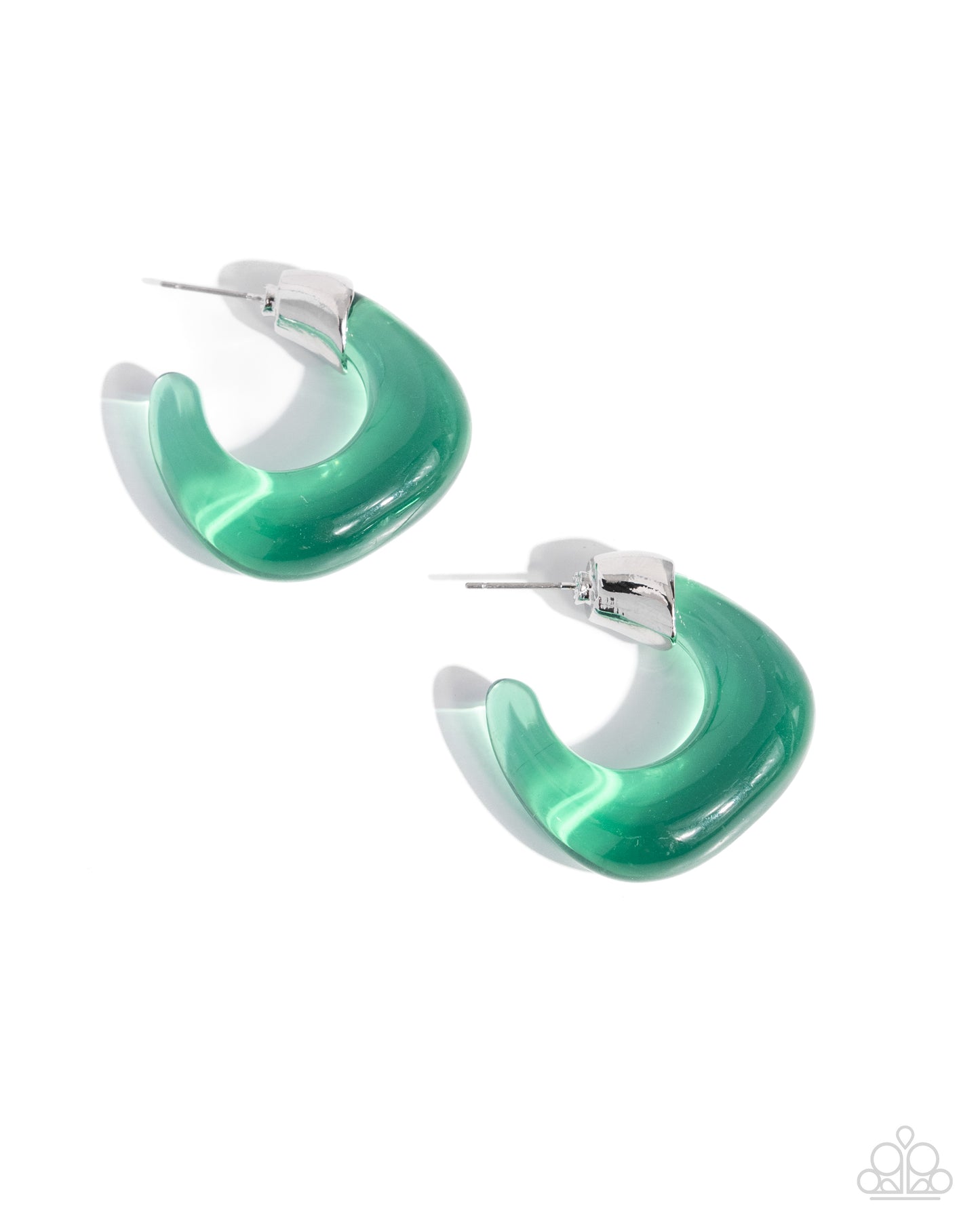 Paparazzi Accessories - Clear Charm - Green Earring