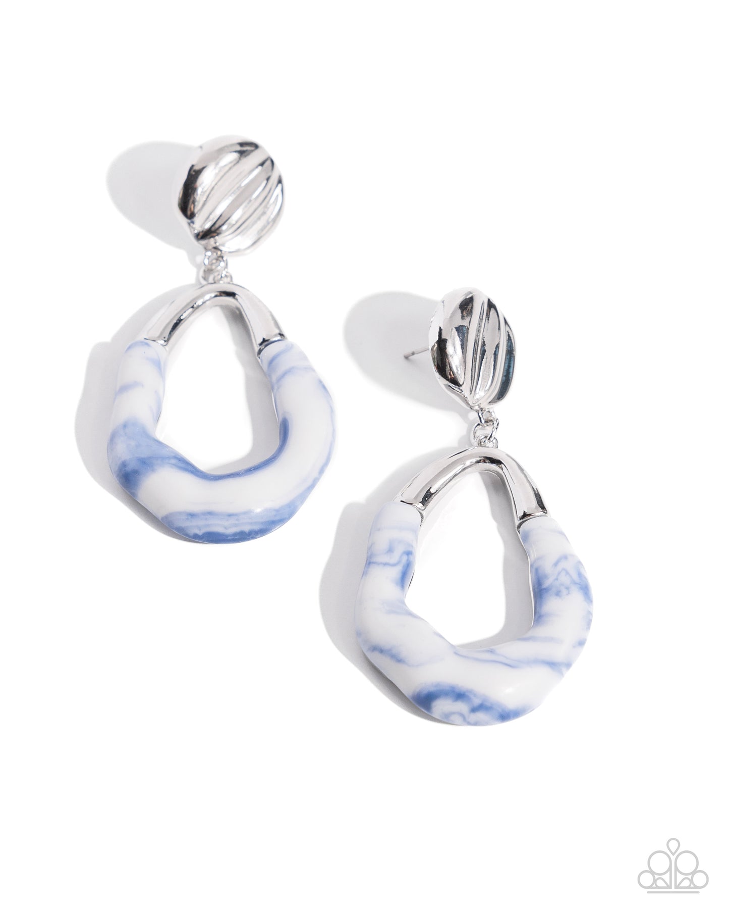 Paparazzi Accessories - High-Sheen Swirls - Blue Earring