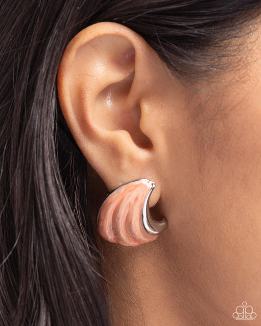 Paparazzi Accessories - Whimsical Waves - Orange Earring