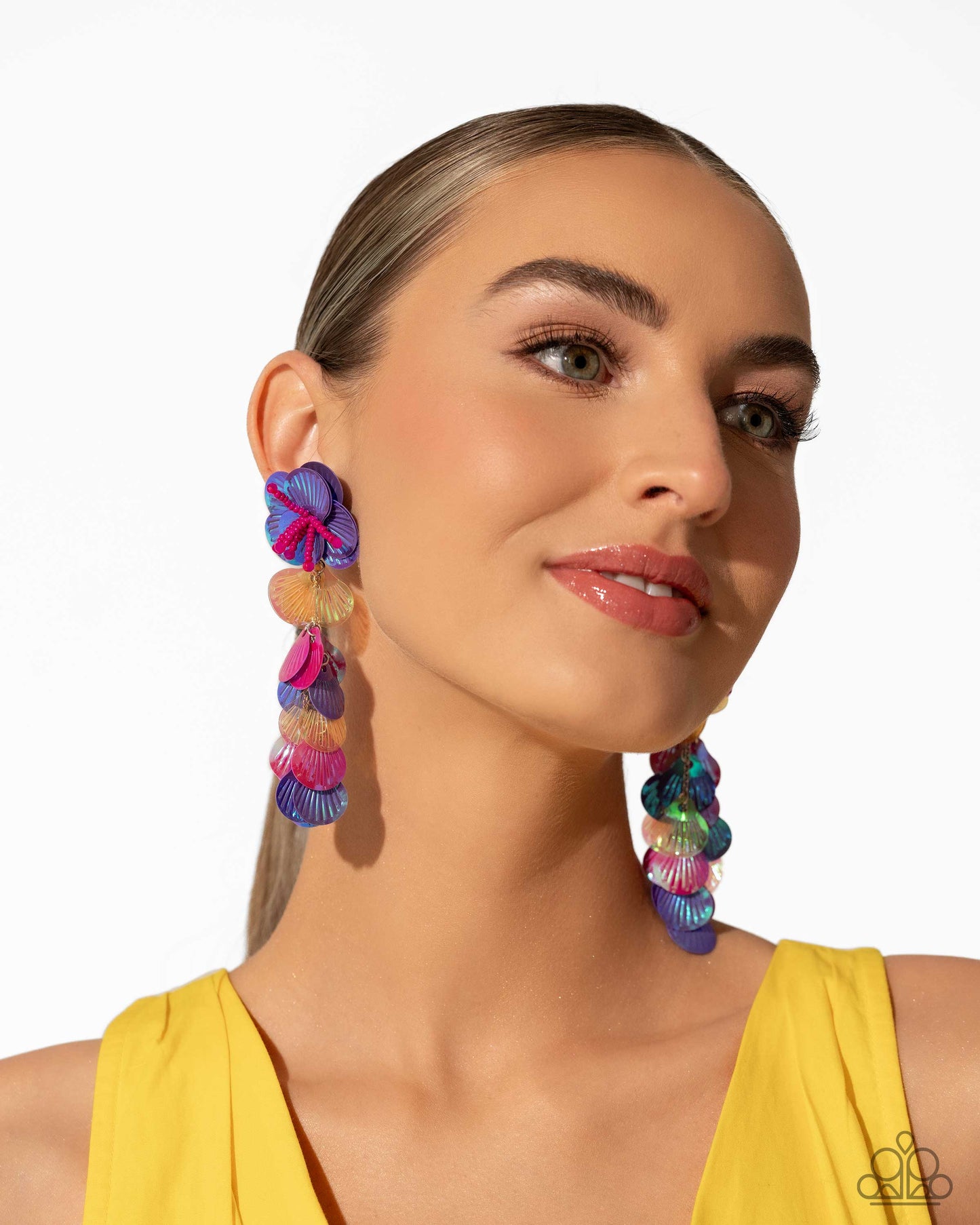 Paparazzi Accessories - Under the Waves - Purple Earring