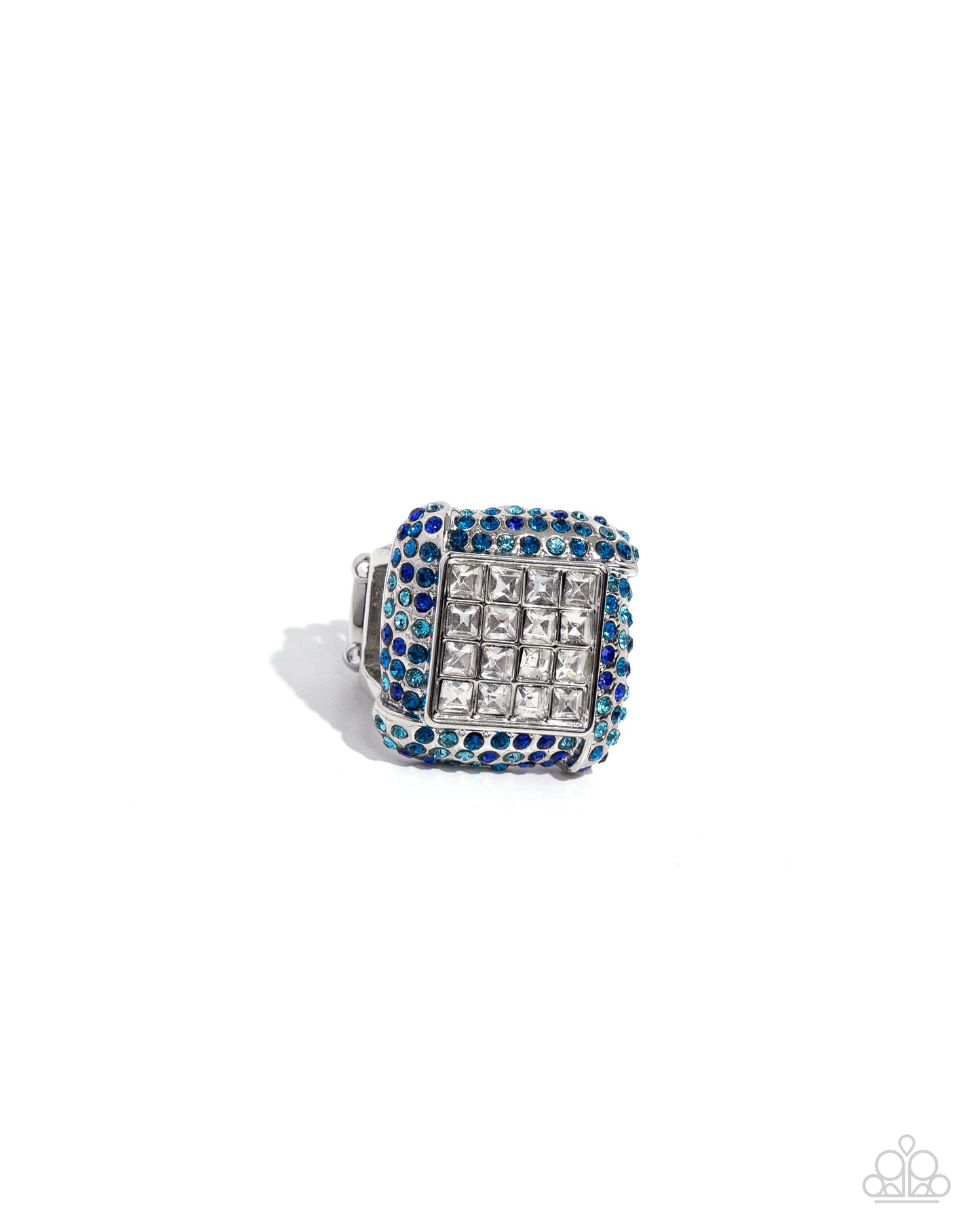 Paparazzi Accessories- Medium SQUARE - Blue Ring