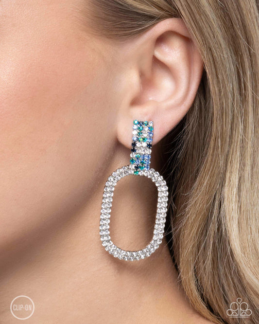 Paparazzi Accessories - Guarded Glitz - Blue Earrings