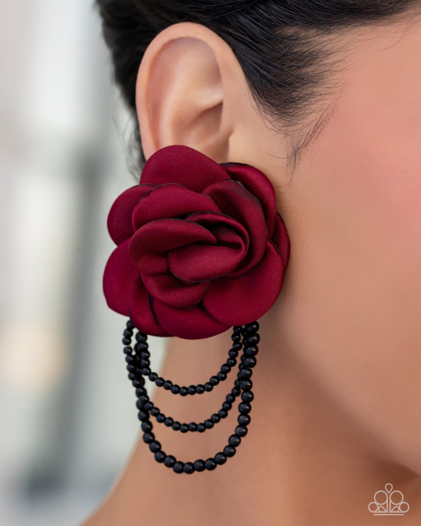 Paparazzi Accessories - Dramatic Dame - Red Earring