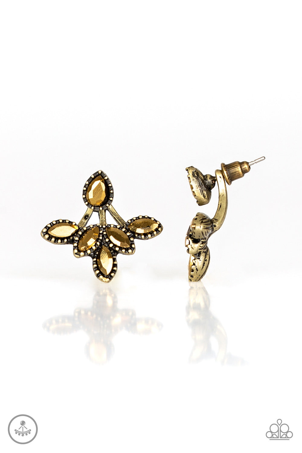 Paparazzi Accessories - A Force To BEAM Reckoned With - Brass Earring