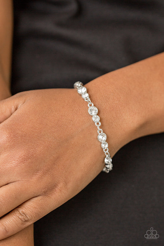 Paparazzi  Accessories - Twinkle Twinkle Little STARLET- White Bracelet