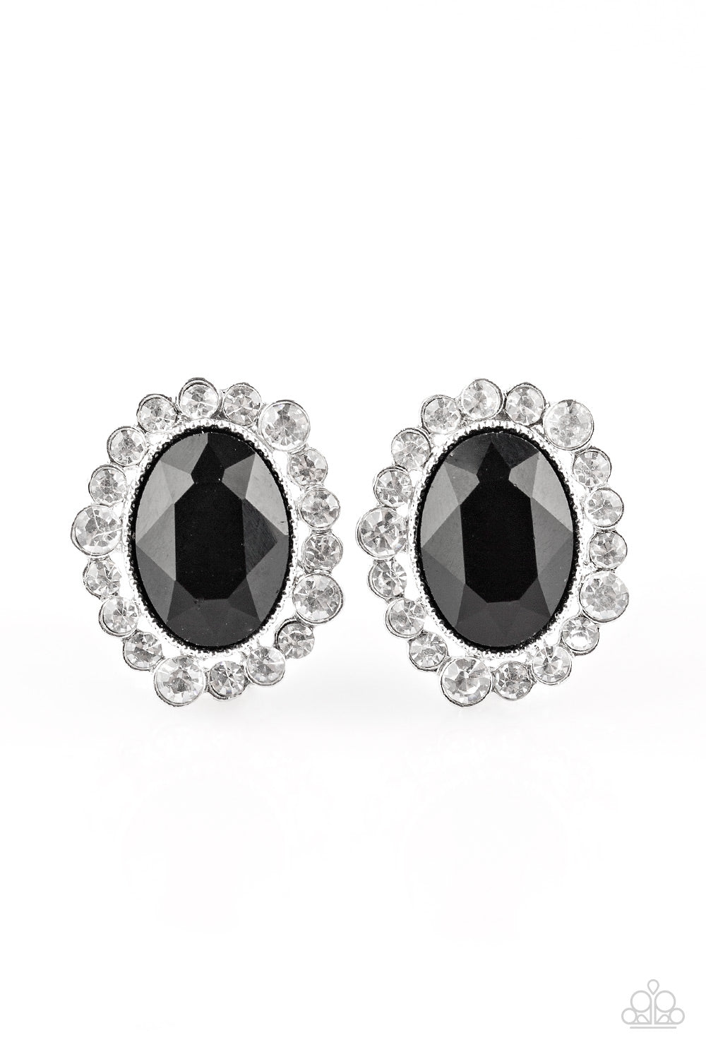 Paparazzi Accessories - Hold Court - Black Post Earring