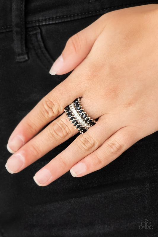 Paparazzi Accessories - Treasury Fund - Black Ring
